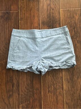 LOFT Light Blue Ruffle-Hem Skort